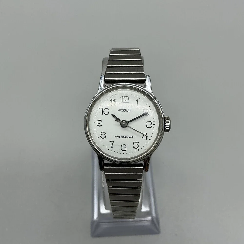 Acqua Womens Watch 25mm White Dial Manual Wind Stainless Steel Expansion